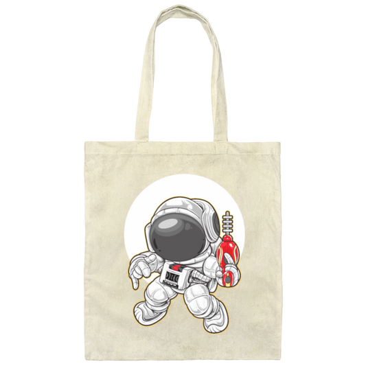 Cartoon Astronaut, Space Ranger Dance, Love Dance, Dance In Spaces Canvas Tote Bag