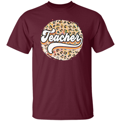 Teacher, Leopard Teacher, Baseball, Leopard Baseball Unisex T-Shirt