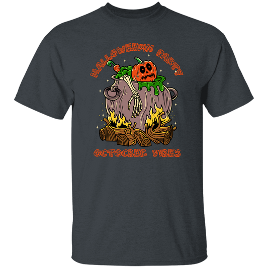 October Vibes, Halloween Party, Horror Party, Horror Pumpkin Unisex T-Shirt