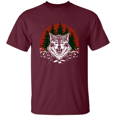 Cool Wolf, Wolf Lover Gift, The Wild Gift, Retro Wolf, Wildwolf Love Gift Unisex T-Shirt