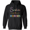 Sunshine And Horses, Groovy Hore, Retro Horse Pullover Hoodie