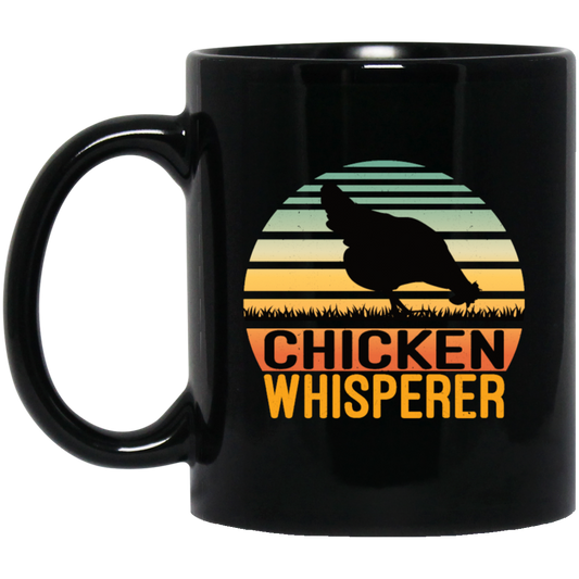 Chicken Whisperer, Farmer Love Gift, Best Chicken, Love Farming Black Mug