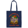 October Vibes, Halloween Party, Horror Party, Horror Pumpkin Canvas Tote Bag