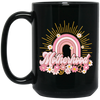 Mother's Day Gift, Motherhood Gift, Mama Flowers Sunshine, Gift For Mom Black Mug