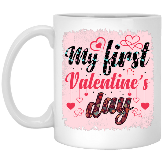 Love This Day, My First Valentine, Couple Anniversary Day, Valentine's Day, Trendy Valentine White Mug
