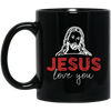 Jesus Love You, Pastor Gift, Love Jesus, Pastor Wife Black Mug