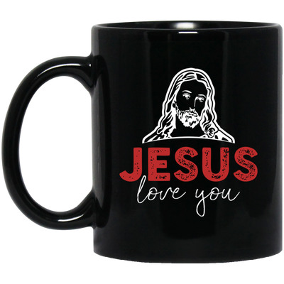 Jesus Love You, Pastor Gift, Love Jesus, Pastor Wife Black Mug