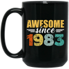 Awesome Since 1983, Vintage 1973, Love Gift 1973, Limited Edition 1973 Black Mug