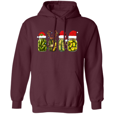 Cucumber Pickles, Pickle Bottles, Pickles Christmas, Merry Christmas, Trendy Chrismas Pullover Hoodie