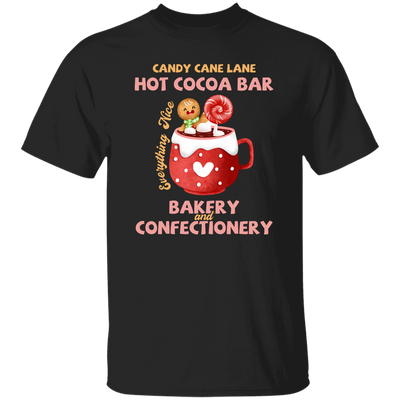 Candy Cane Lane Hot Cocoa Bar, Bakery And Confectionery, Merry Christmas, Trendy Christmas Unisex T-Shirt