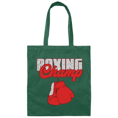 Boxing Lover, Boxing Champ, Boxer Fighter, Red Boxing Canvas Tote Bag