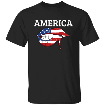 America Flag, USA Flag Lip, Sexy America, July 4th Gift, Best American Unisex T-Shirt