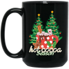 Hot Cocoa Season, Cute Cocoa Cup, Cute Mashmallow, Merry Christmas, Trendy Christmas Black Mug