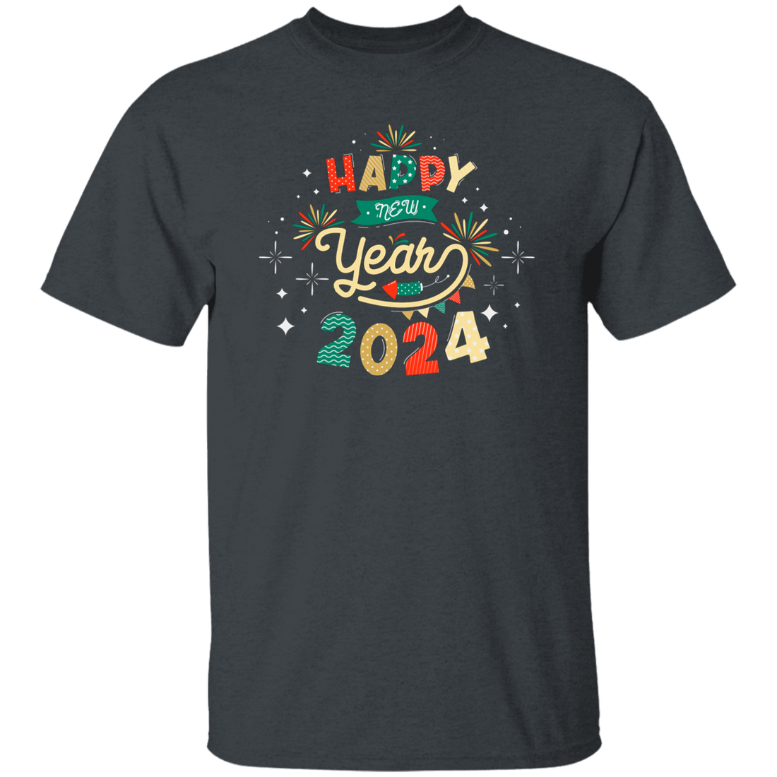 Happy New Year, 2024 New Year, New Year Fireworks Unisex T-Shirt
