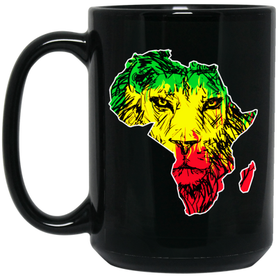 Africa Love Gift, Lion In Africa Map, Black History Gift, My Love Matter Black Mug
