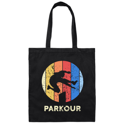 Cool Parkour, Freerunning Skirter Motif, Great Gift For Parkour, Freerunners Vintage Canvas Tote Bag