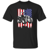 Farm Tractor Usa Flag, Patriotic Vintage Unisex T-Shirt