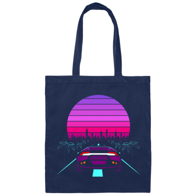 Auto 80s Gift Design Titled Retro Wave Sport Canvas Tote Bag