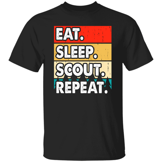 Eat Sleep Scout Repeat, Retro Scout, Scout Camping Unisex T-Shirt