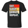 Eat Sleep Scout Repeat, Retro Scout, Scout Camping Unisex T-Shirt