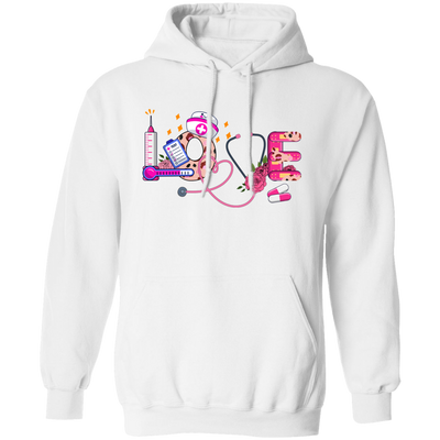 Love Nurse, Nurse Lover, Valentine Nurse, Nurse Is My Love Pullover Hoodie