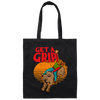 Bull Riding, Get A Grip, Funny Bull, Riding Pun, Best Bull Lover Canvas Tote Bag