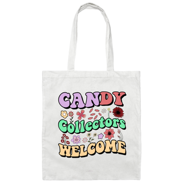 Candy Collectors Welcome, Groovy Sweety Girl Canvas Tote Bag