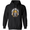 Gorilla Wearing Aztec Headdress, Scare Of Giant Gorilla, Aztec Headdress Pullover Hoodie