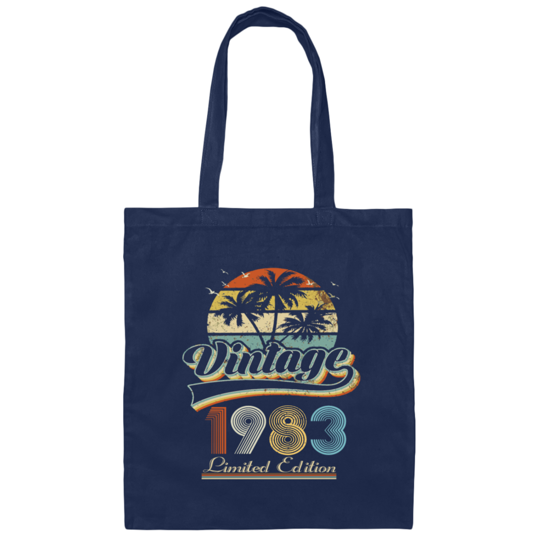 Retro 1983, Limited Edition, Birthday Gift, Hawaii Style Vintage Canvas Tote Bag