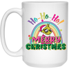 Ho Ho Ho, Grinch Christmas, Rainbow Christmas, Merry Christmas, Trendy Christmas White Mug