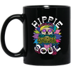 Hippie Soul, Cool Soul, Cool Skull, Hippie Style Black Mug