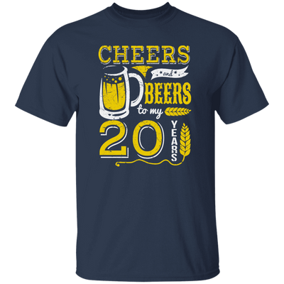 Cheers And Beers For 20th Birthday Gift Idea, Love 20th Birthday Unisex T-Shirt