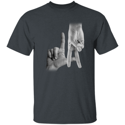 LA Sign, Hand Sign, Los Angeles Hand Sign, Love American, Black And White Unisex T-Shirt