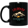 Colorado Park, The Centennial State, EST 1876, National Park Black Mug