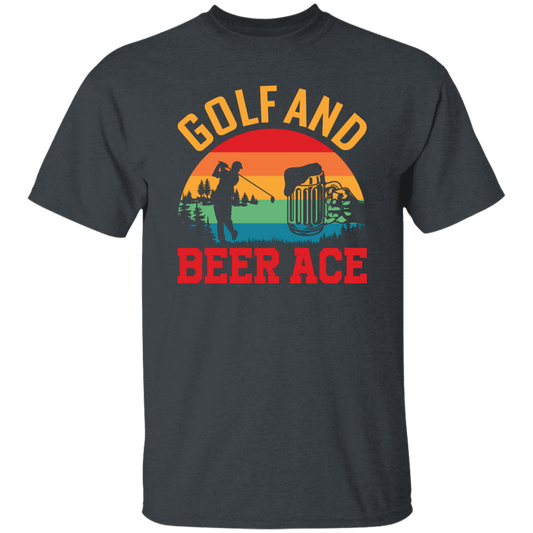 Golf And Beer Ace, Retro Golf, Golf With Beer Unisex T-Shirt