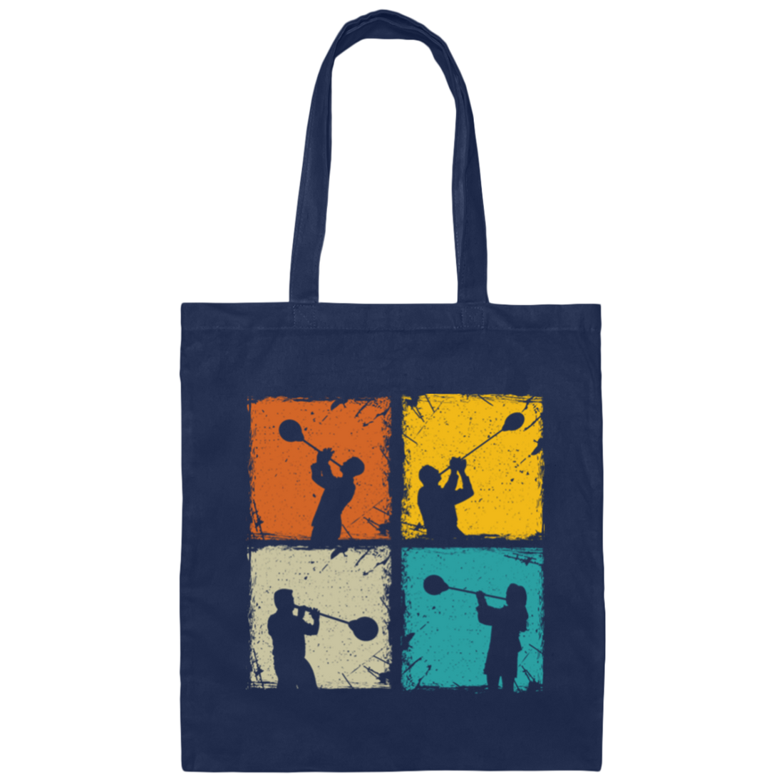 Retro Blowing Job, Glass Blowing, Squares Glassworking, Vintage Style Canvas Tote Bag