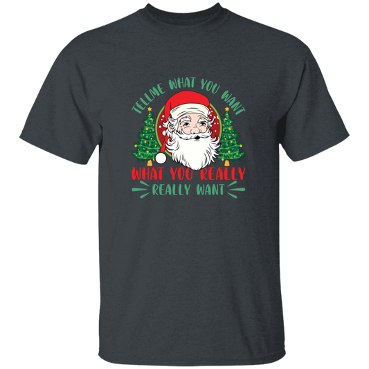 Tell Me What You Want, What You Really Want, Santa Christmas Unisex T-Shirt