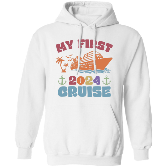 My First 2024 Cruise, Love Boat, Retro Cruise, 2024 Cruise Pullover Hoodie