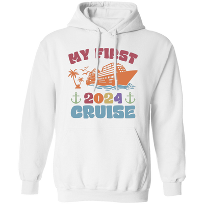 My First 2024 Cruise, Love Boat, Retro Cruise, 2024 Cruise Pullover Hoodie