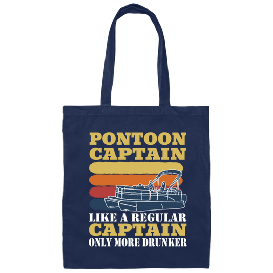 Regular Captain Pontoon Captain Like A Regular Captain Canvas Tote Bag