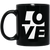 Couple Gift, Love Silhouette, Love Text, Valentine Love Black Mug