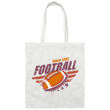 Football Since 1995, 1995 Birthday Gift, Gift For 1995 Play Football Canvas Tote Bag