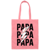 Papa Gift, Baseball Lover Gift, Love Baseball Gift, Papa Baseball Gift-Black Canvas Tote Bag