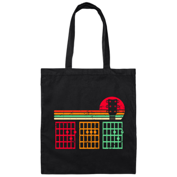 Retro Dad Guitar Gift, Chords Lover, Dad Love Guitar Canvas Tote Bag