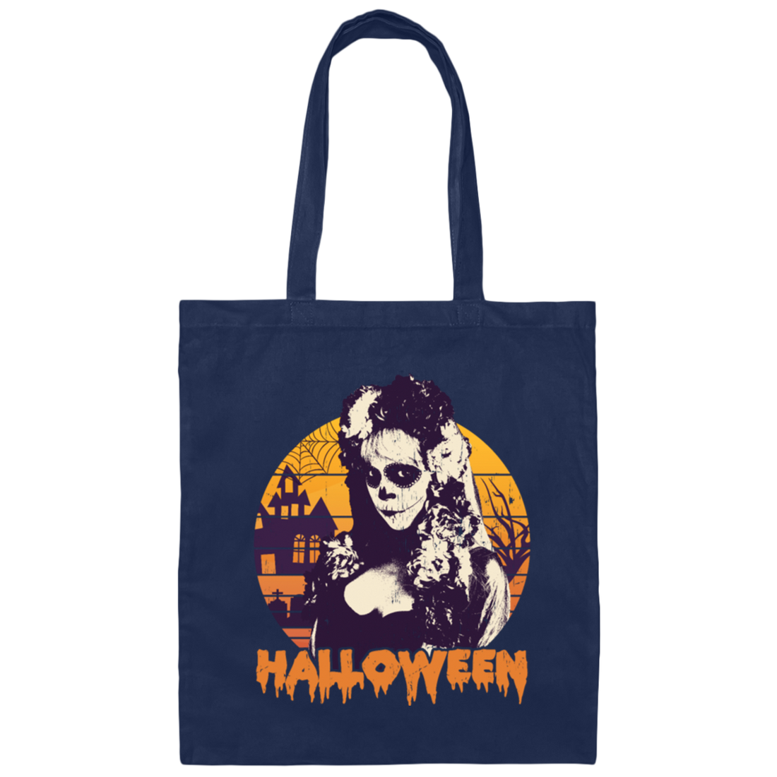 Happy Halloween, Happy Halloween Witch, Horror Gift Canvas Tote Bag