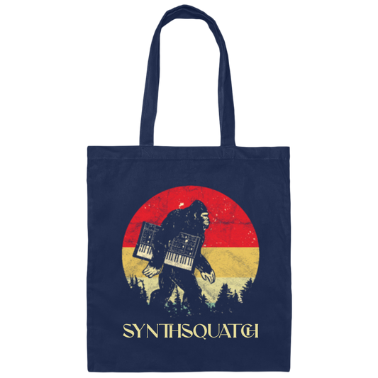 Bigfoot Synthesizer Analog, Sasquatch Synth Nerd, Nerd Love Gift Canvas Tote Bag