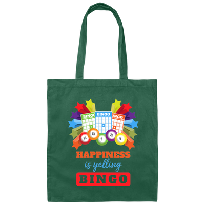 Happiness Is Yelling Bingo, Congratulation Bingo, Yelling Bingo Canvas Tote Bag