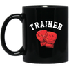 Boxing Love Gift, Trainer Boxer, Personal Coach, Box Training Black Mug