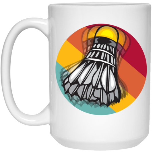 Retro Unique Badminton, Shuttlecock Perfect Gift Idea, For All Badminton Players And Lovers White Mug