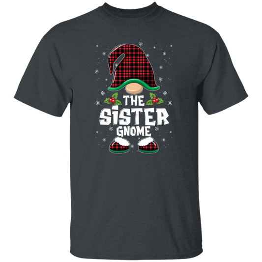 The Sister Gnome Present For Family, Xmas Cute Gnome Lover Unisex T-Shirt